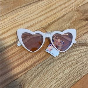 NWT Light Pink Heart-framed sunglasses!